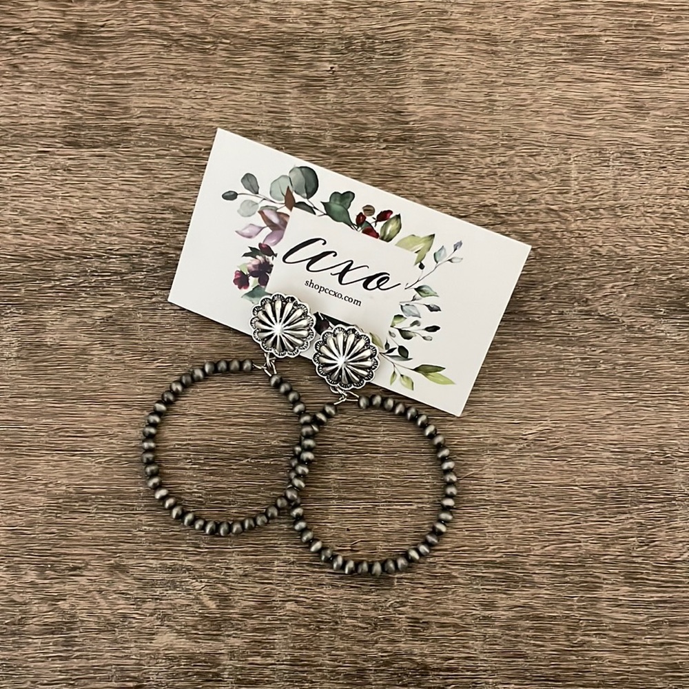 Faux Navajo Pear Earrings